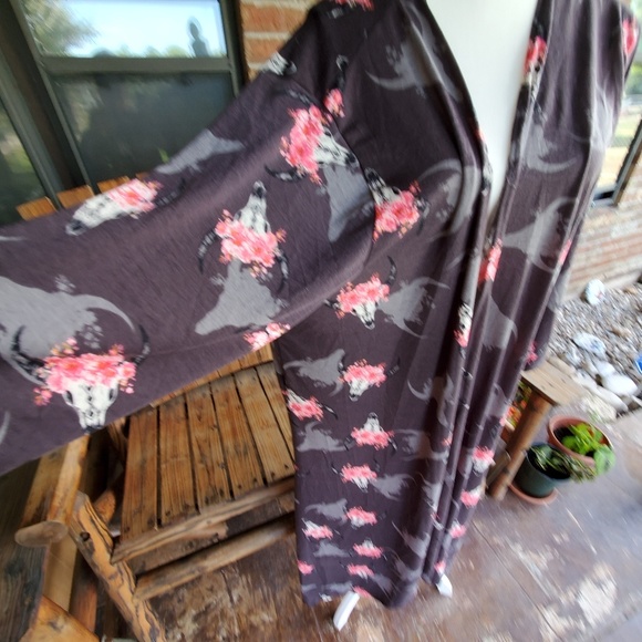 COWGIRL BULL FLORAL CARDIGAN DUSTER KIMONO XXL-3X - Picture 6 of 8